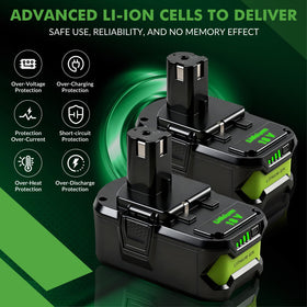 SANIU Ryobi 18V compatibility with P-series packs and tools