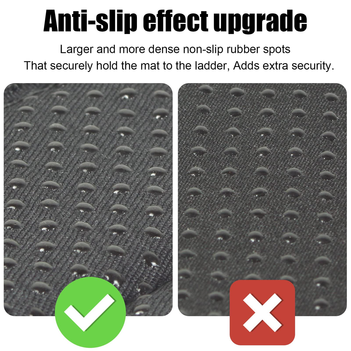 SANJHFF ladder pads feature anti-slip beads to stay secure on ladders.