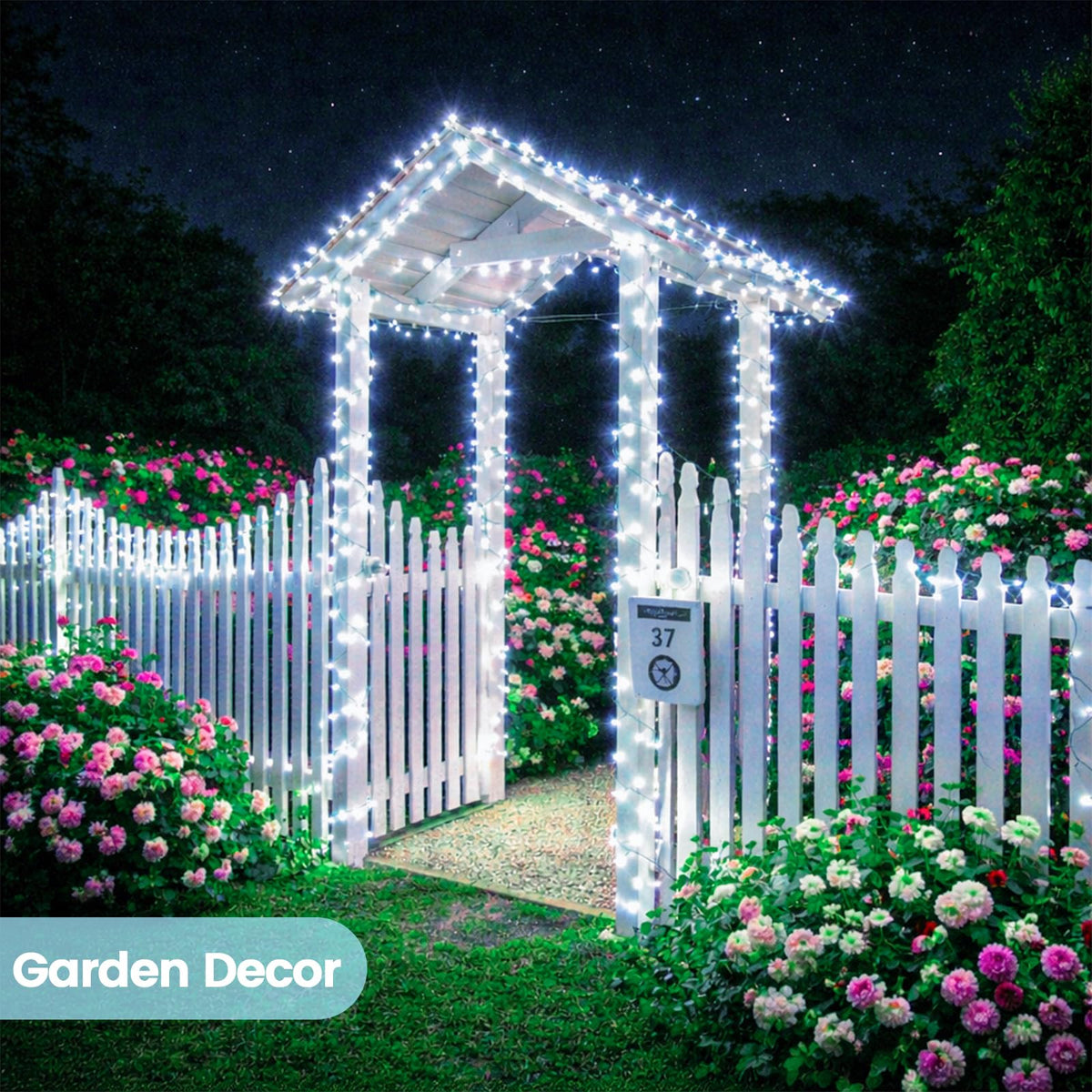 Sanjicha auto on/off solar tree lights simplify evening illumination