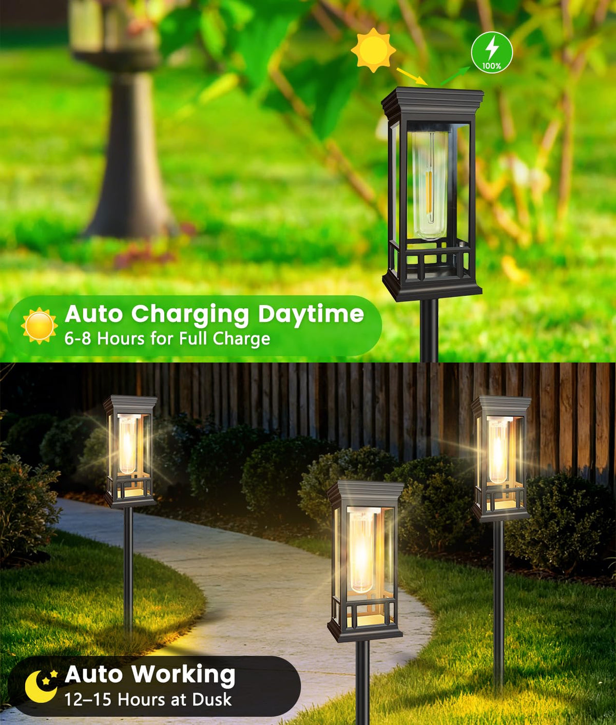 Sanjicha easy-install solar light stake and pedestal for quick setup.