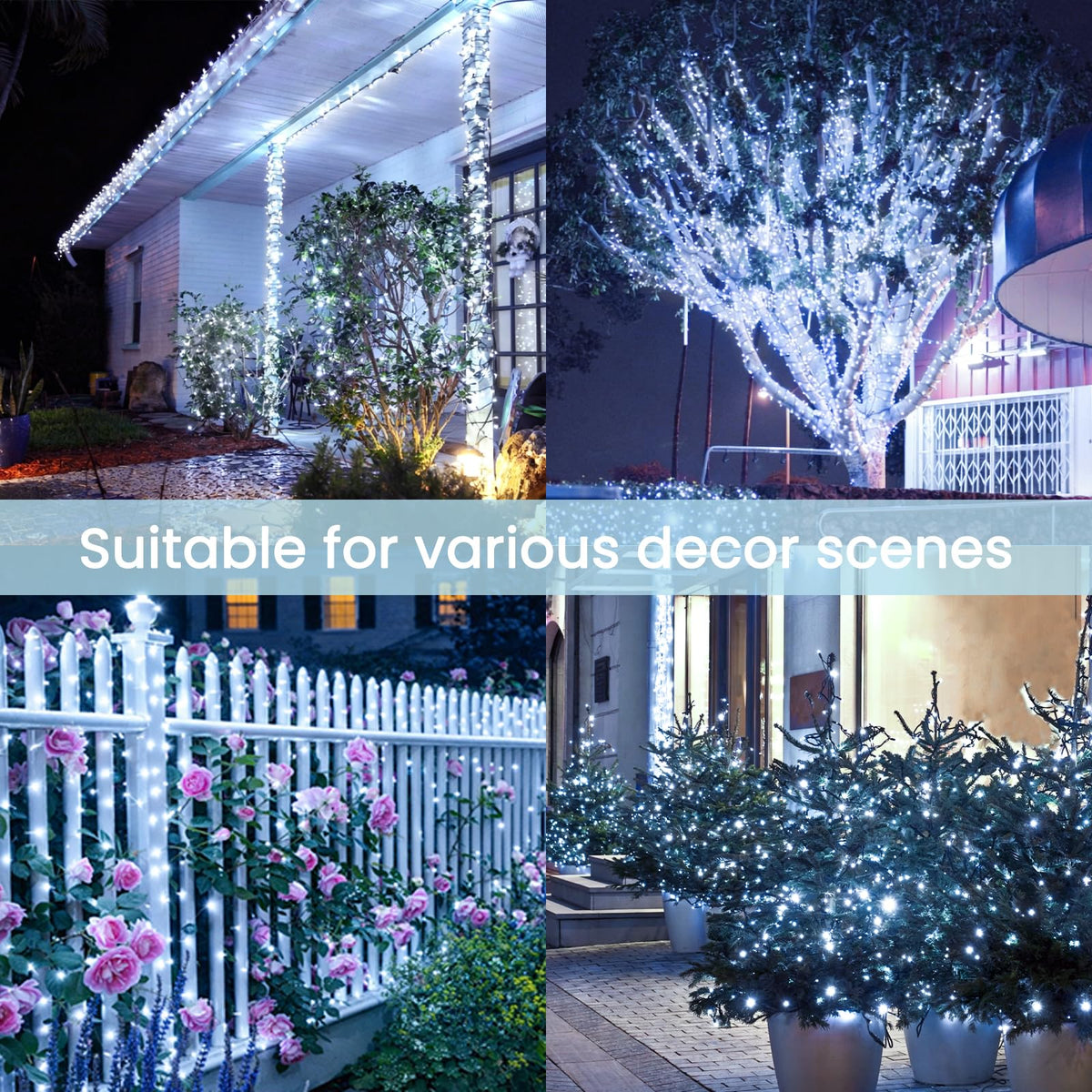 Sanjicha IP65 waterproof fairy lights withstand rain for year-round outdoor décor