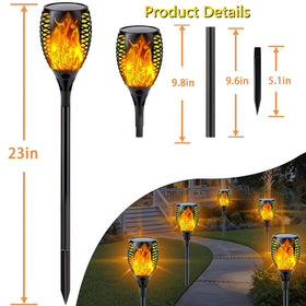 SANJICHA outdoor patio torch lights enhance evenings outside.
