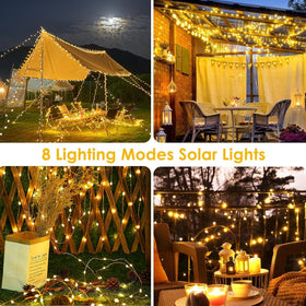 SANJICHA patio garden fence ambience lights brighten outdoor spaces.