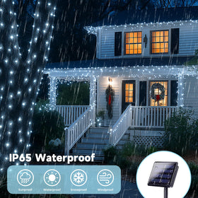 Sanjicha silver-wire solar fairy lights add subtle glow to outdoor spaces