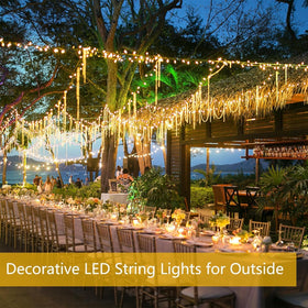 SANJICHA solar-powered garden decor lights create magical evenings without wiring.