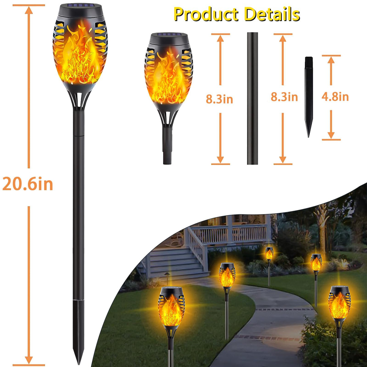 SANJICHA landscape lighting for driveways, patios, and yards.