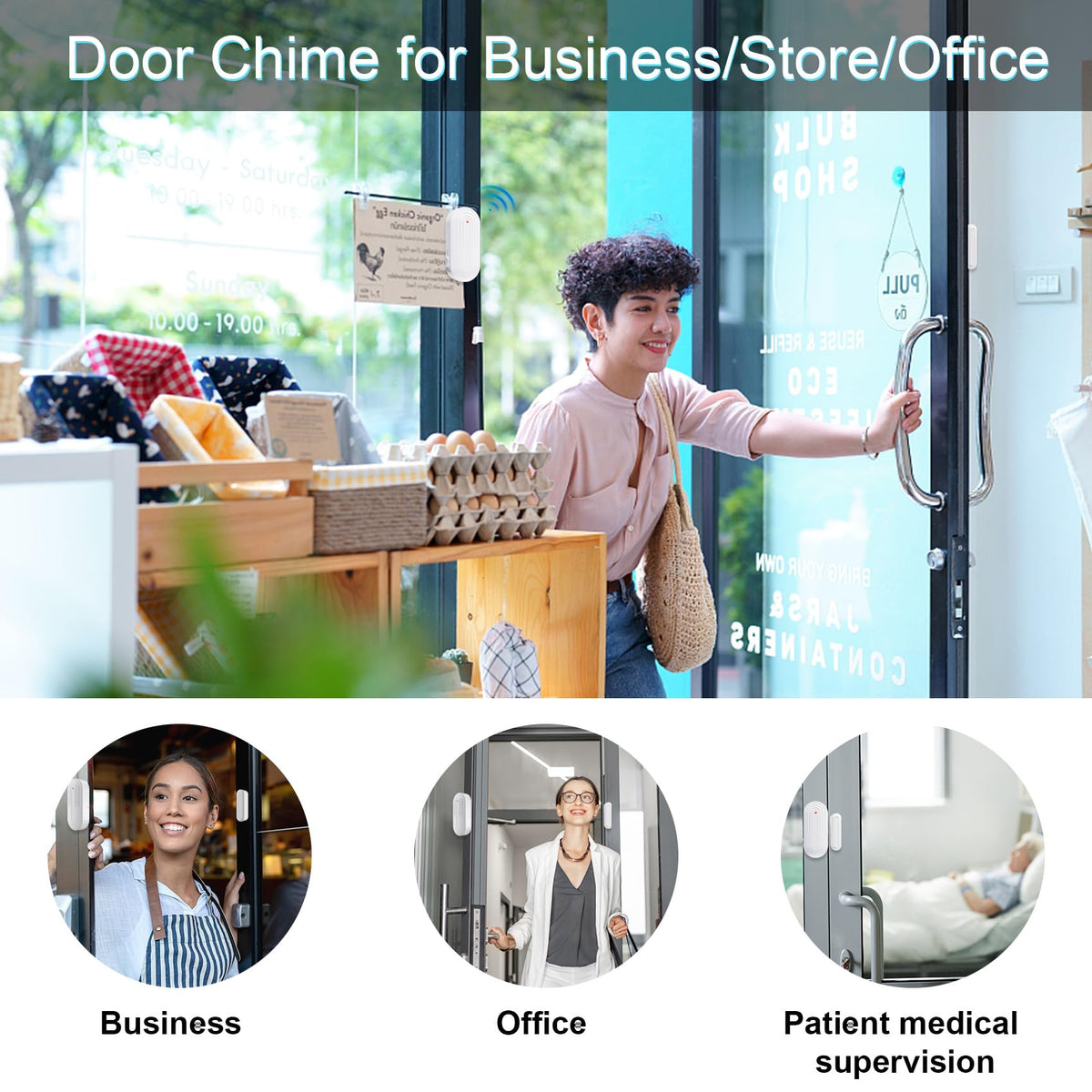 SanJie door chime displaying 26 chimes for customizable alerts