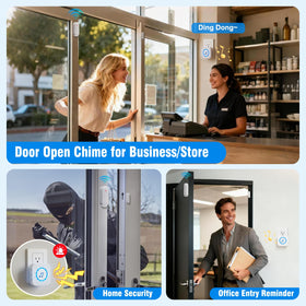 SanJie magnetic sensor close-up demonstrates secure door monitoring