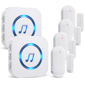 SanJie door chime receiver plugged into outlet for immediate use at home or store.