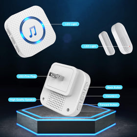 Sanjie door chime store-office solution for front desk and back doors.