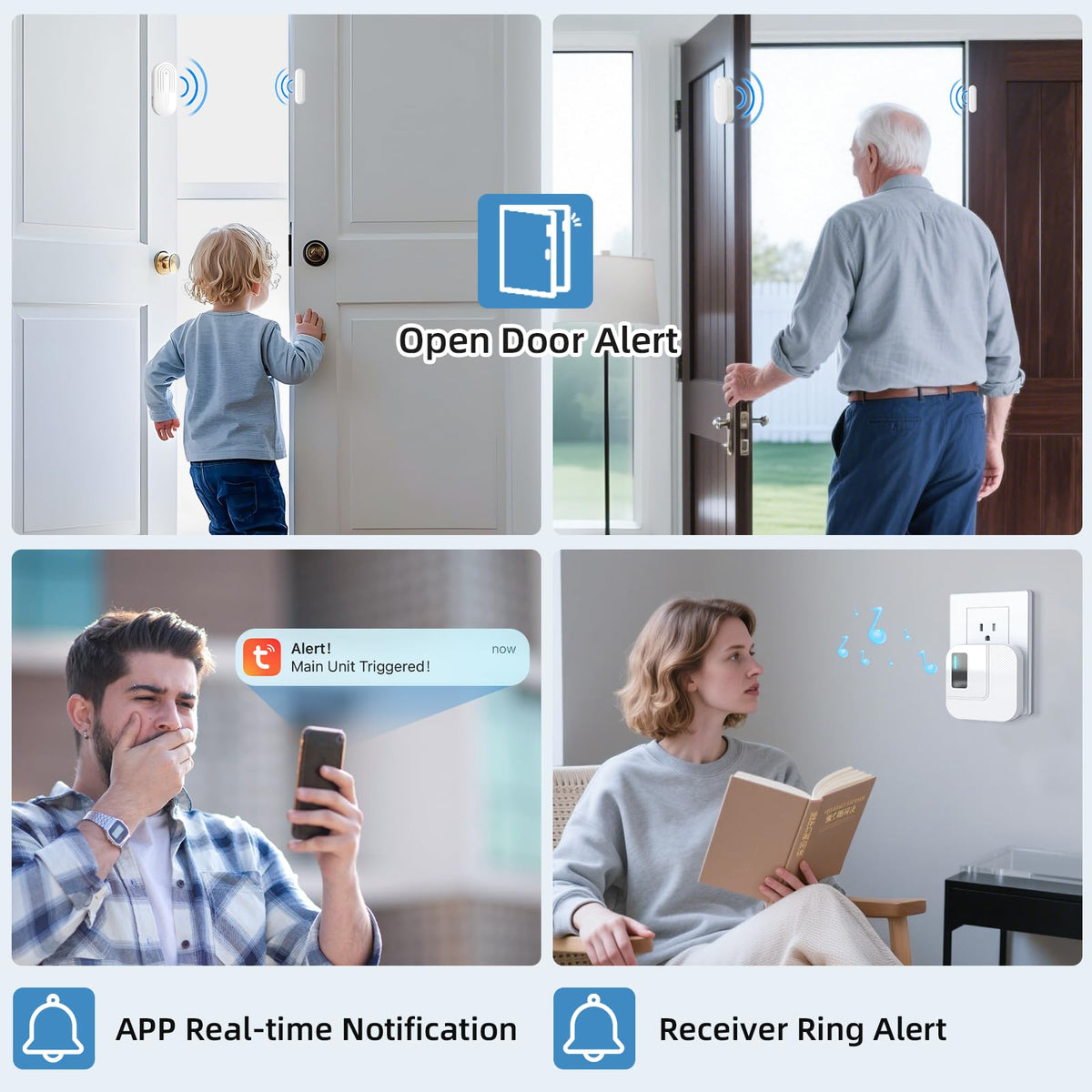 Sanjie magnetic door sensor detects openings to prompt timely alerts for home safety.