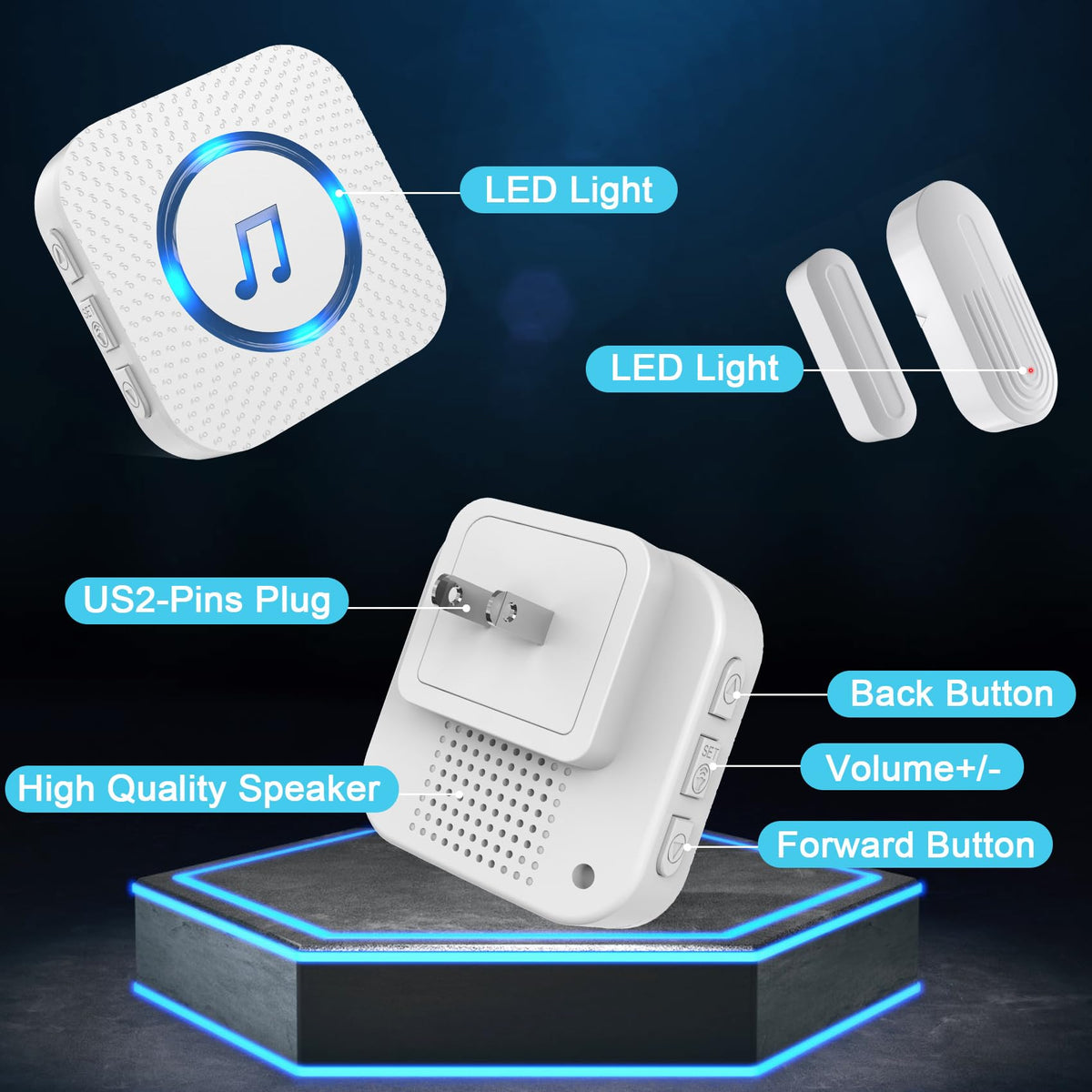 SanJie ideal for busy offices, stores, and homes needing reliable alerts.
