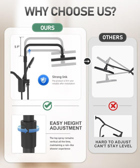Sankecao adjustable slide bar showing flexible height and reach