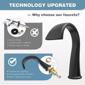 Sankecao black finish bathroom faucet adds modern style to any vanity