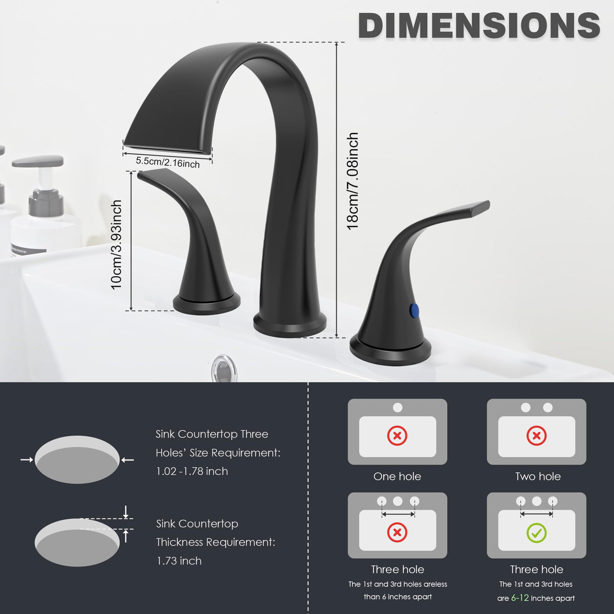 Sankecao dual-handle design offers precise control over temperature and flow