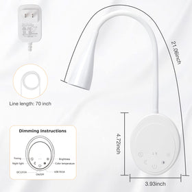 SANKEDOU easy-install wall mount keeps bedside area uncluttered