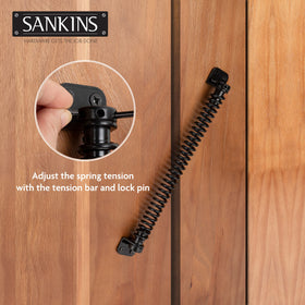 SANKINS adjustable spring tension pin tool for controlled closing.