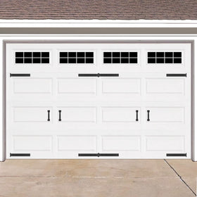 SANKINS carriage-style door accents brighten exteriors with hinges and handles