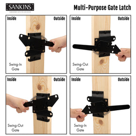 SANKINS corrosion-resistant outdoor gate latch withstands weather