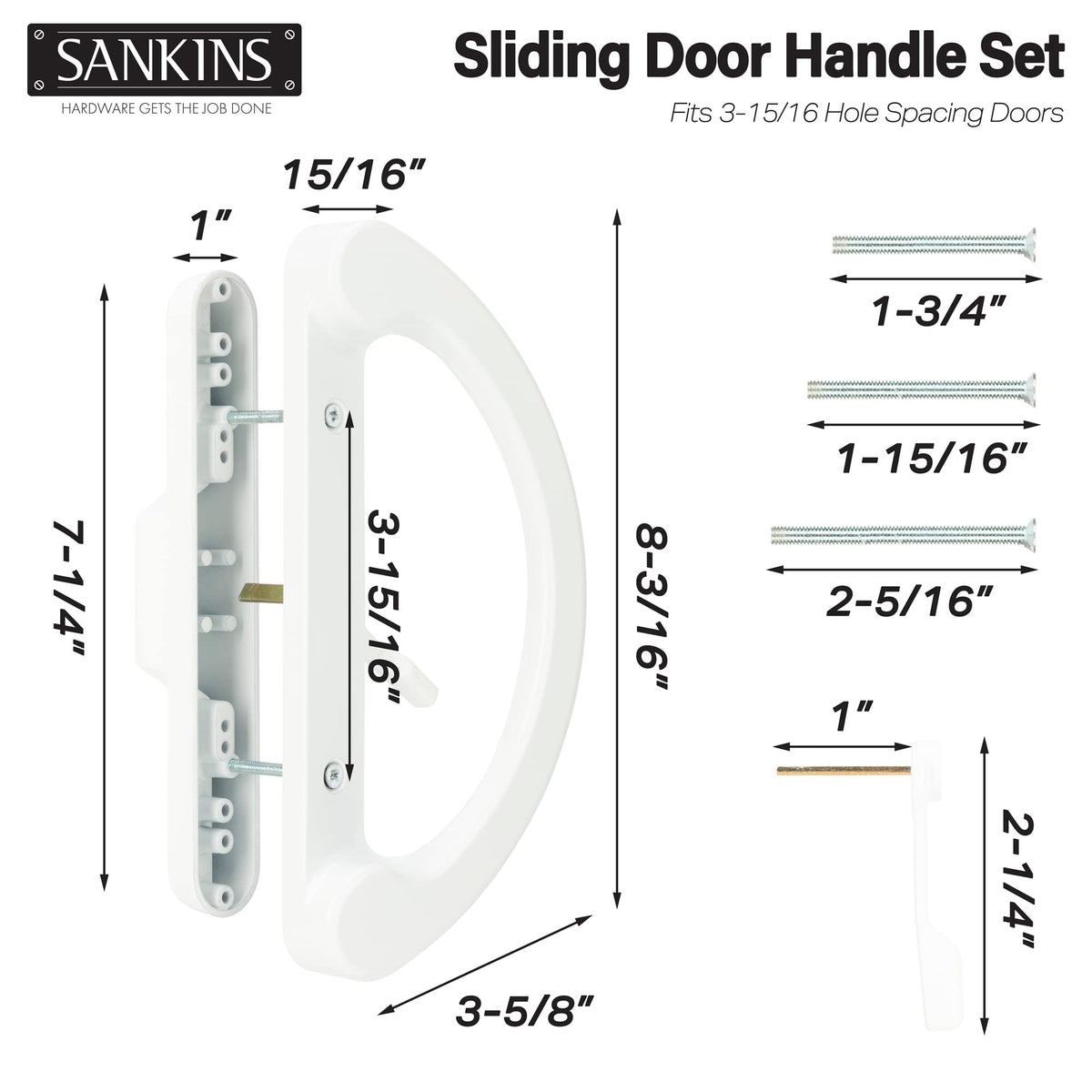 SANKINS mounting hole spacing shown at 3-15/16 inches
