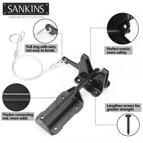 SANKINS fence latch kit with mounting screws for easy install.