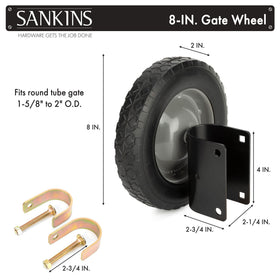 SANKINS durable rubber wheel provides non-slip grip and smooth rolling.