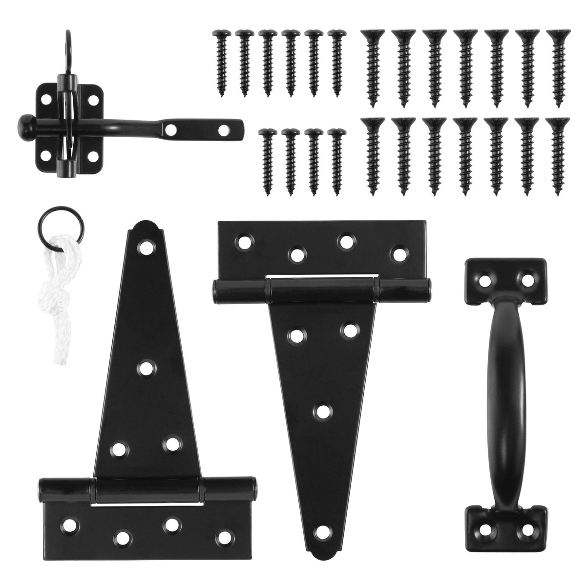SANKINS Heavy Duty Gate Hardware Kit with durable steel construction for exterior gates.