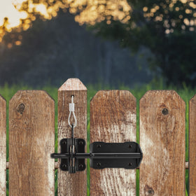 SANKINS installation-ready latch with instructions for quick mounting.