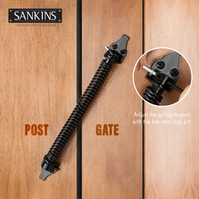 SANKINS metal gate spring hardware resists rust for long outdoor use.