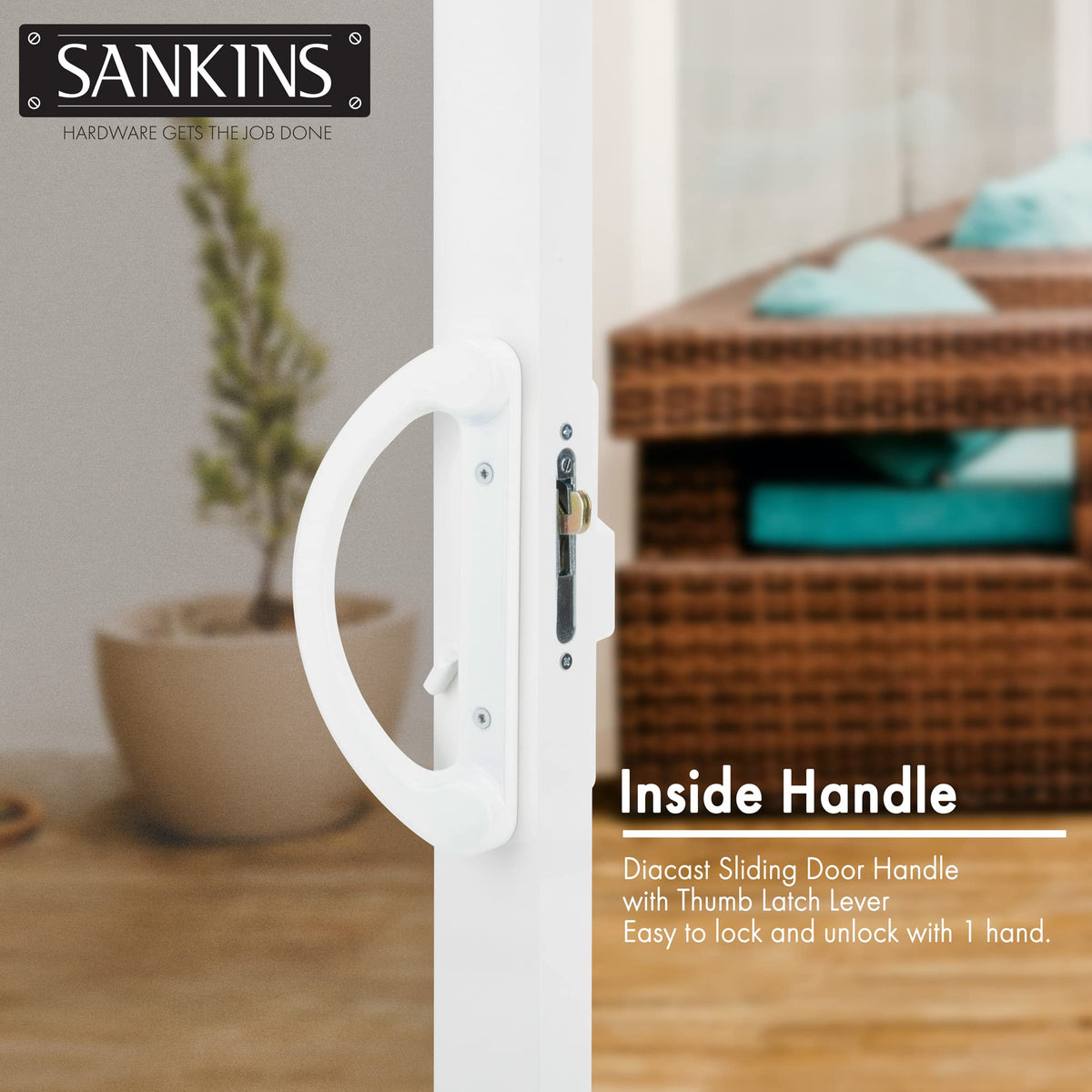SANKINS mortise-style replacement fits 1-1/2 to 1-3/4 inch doors
