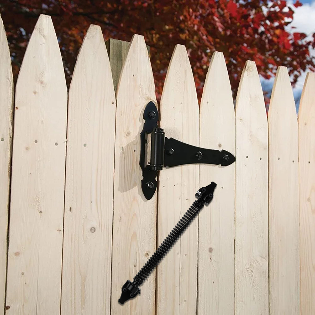 SANKINS 4x mounting screws and rivet ensure secure left or right swing.