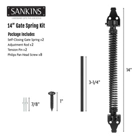 SANKINS outdoor gate spring kit ready for left or right swing
