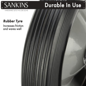 SANKINS rubber wheel with textured surface provides grip and stability