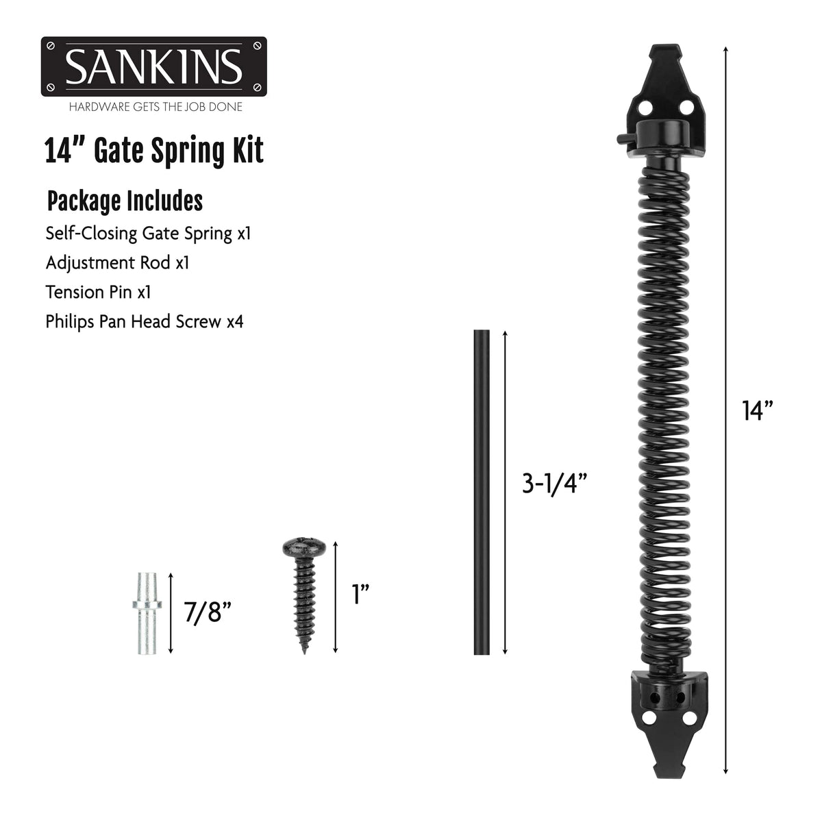 SANKINS self-closing gate closure enhances convenience and security in fences.