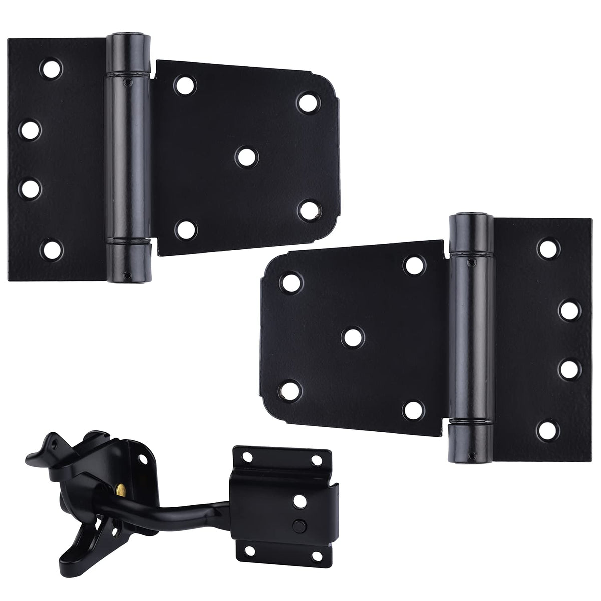 SANKINS self-closing gate latch with fingertip release for quick, secure closing.