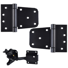 SANKINS self-closing gate latch with fingertip release for quick, secure closing.