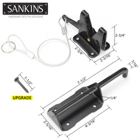 SANKINS self-locking gravity lever latch for inward/outward gates.