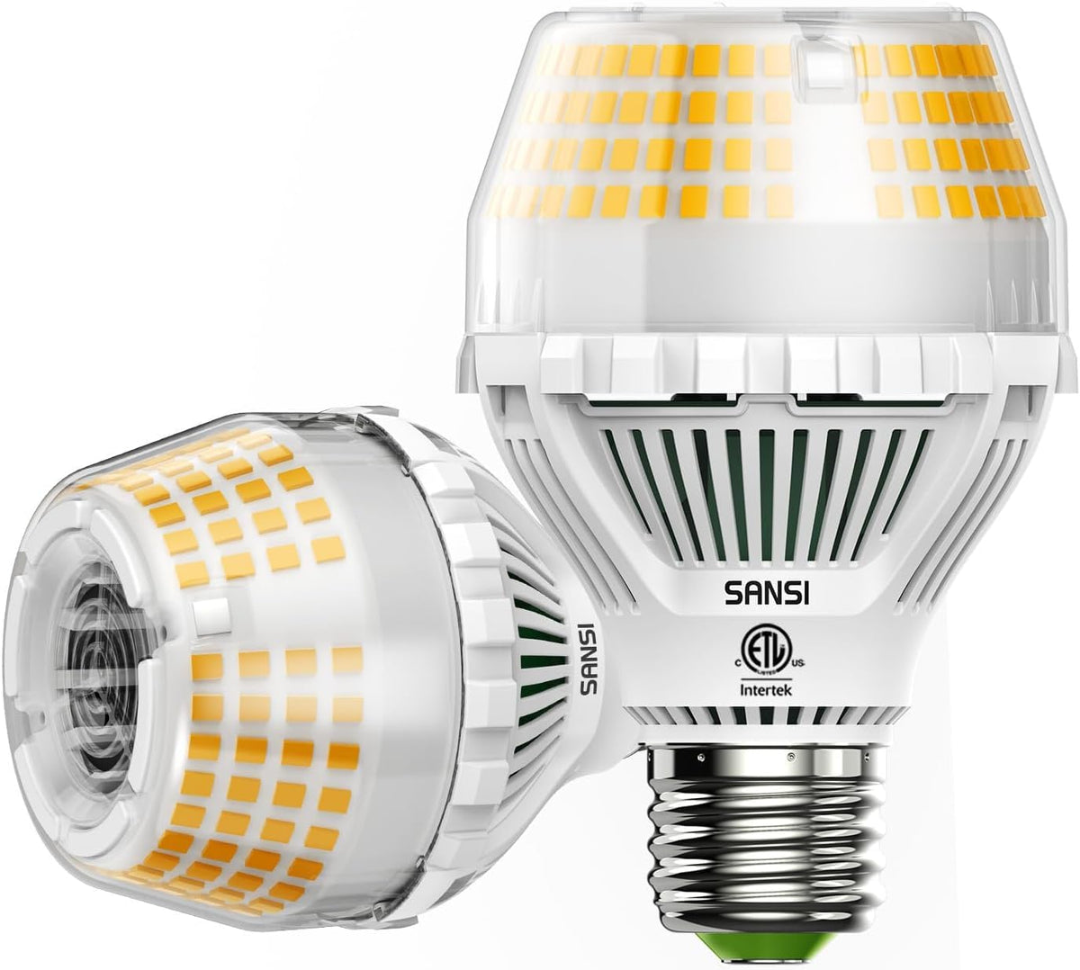 SANSI 300W equivalent LED bulb with ceramic technology for cooler heat dissipation.