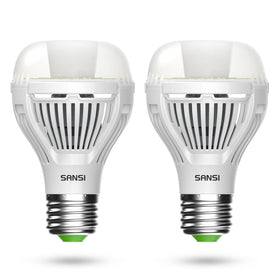 SANSI A19 dusk-to-dawn porch light provides hands-free exterior illumination.