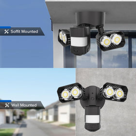 SANSI four modes control: AUTO, Dusk-to-Dawn, On-Time, Test options.