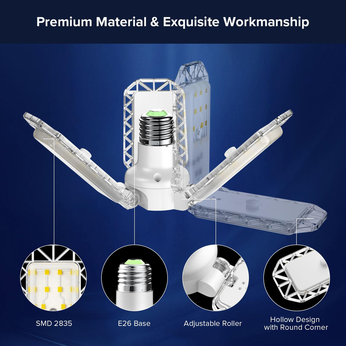 SANSI LED fixture with E26 screw-in installation for quick upgrades.