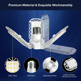 SANSI LED fixture with E26 screw-in installation for quick upgrades.
