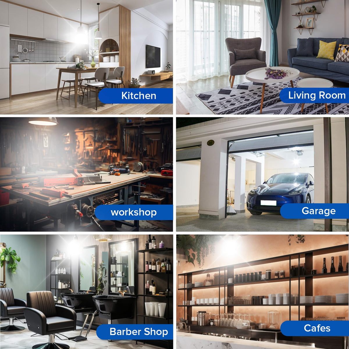 SANSI long-life LED bulb minimizes replacements and maintenance.