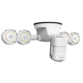 SANSI motion-sensor outdoor light mounted on wall for secure entry.