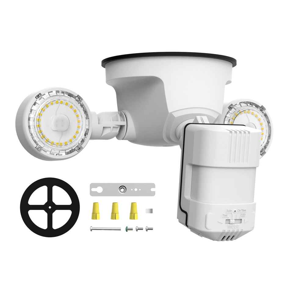 SANSI motion sensor outdoor lights front view, bright entryway illumination