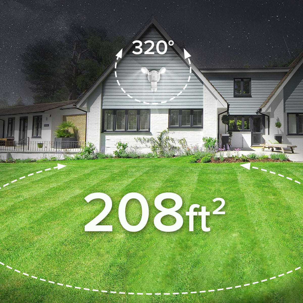 SANSI outdoor flood light mounted on the side for wall illumination