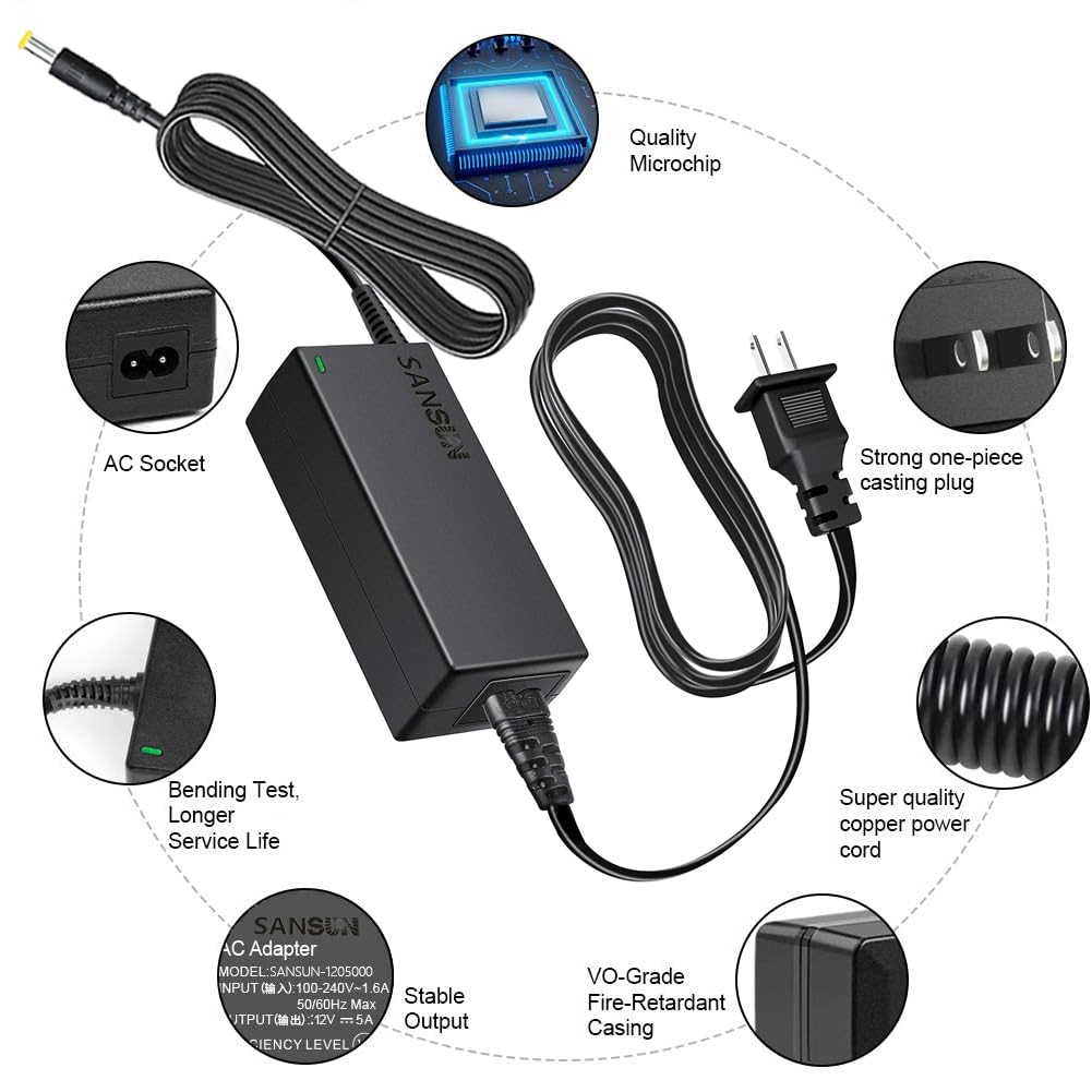 Sansun 120V US plug for universal AC to DC conversion