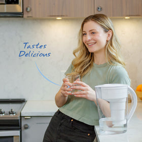 Santevia MINA filter showing lead and chlorine reduction benefits
