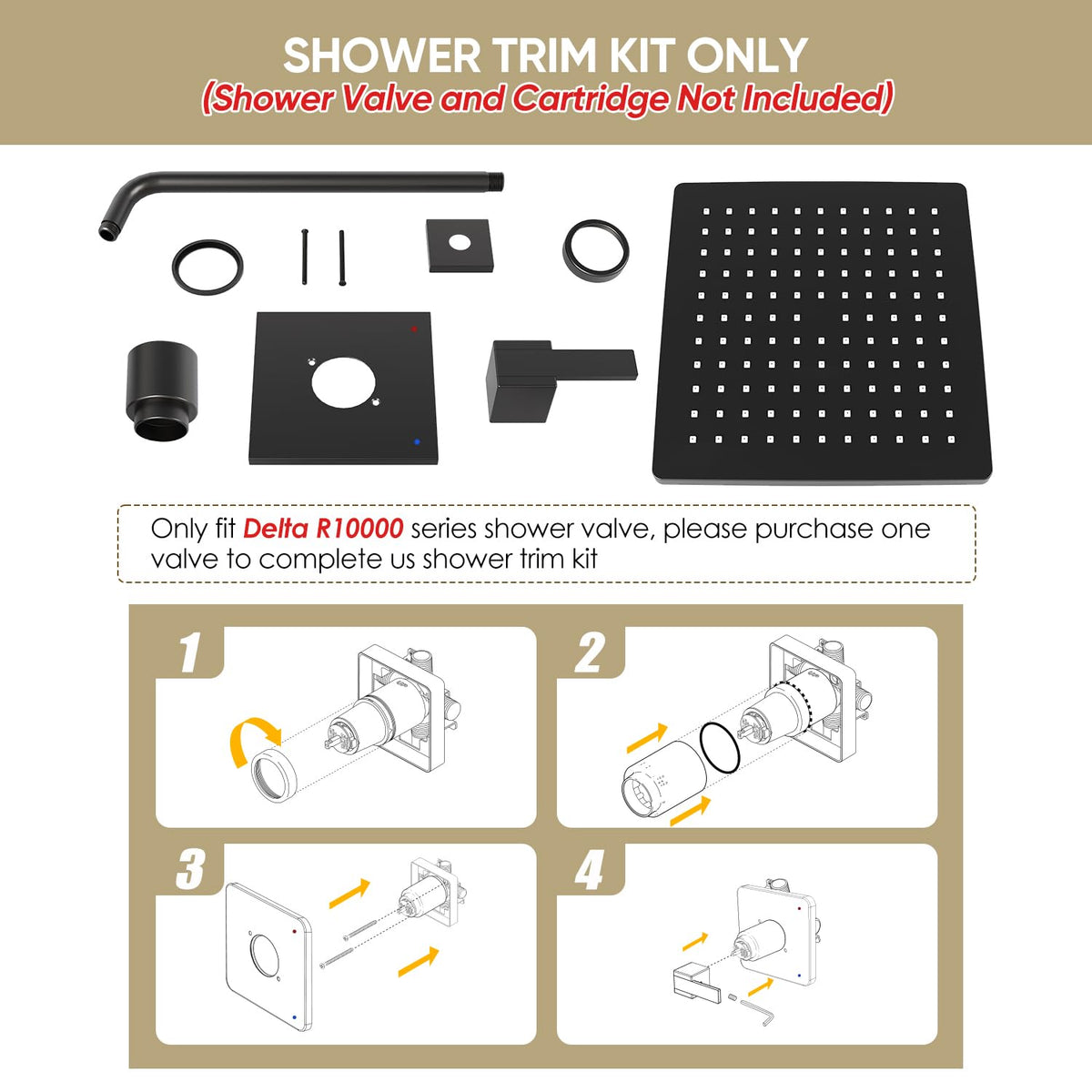 SANTONIC single-handle shower control for easy temperature and flow
