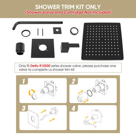 SANTONIC single-handle shower control for easy temperature and flow